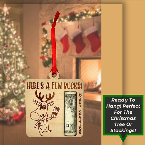 Here's A Few Bucks Ornament SVG File-For Laser Engraving